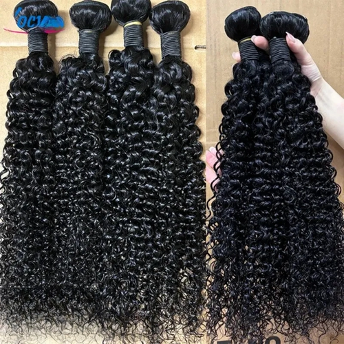 Curly Human Hair Bundles 24 Inch 12A Brazilian Weave