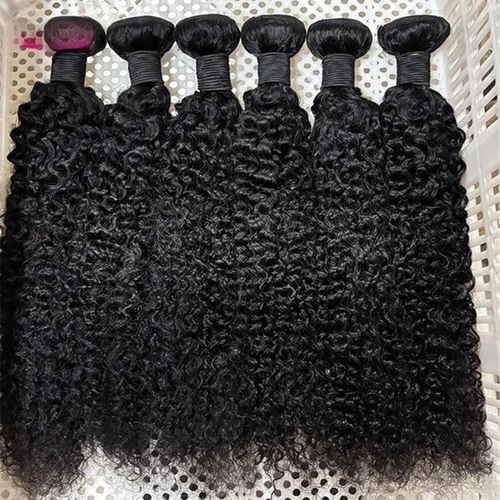 Curly Human Hair Bundles 24 Inch 12A Brazilian Weave