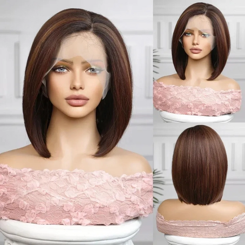 Charm Source Lace Front Wigs – Short Brown Bob