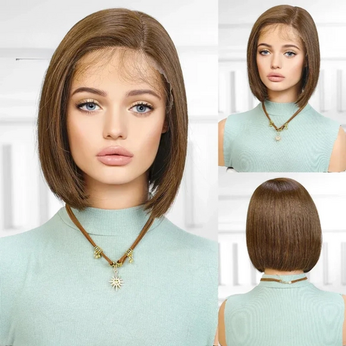 Charm Source Lace Front Wigs – Short Brown Bob