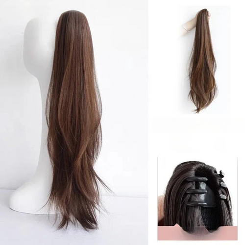 Synthetic Ponytail Extension Black/Brown 60cm