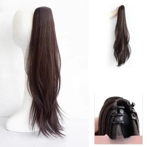 Synthetic Ponytail Extension Black/Brown 60cm