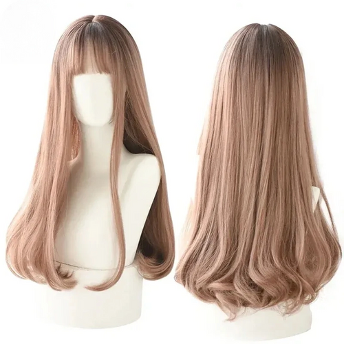 7JHH Long Straight Lolita Ombre Purple with Bangs