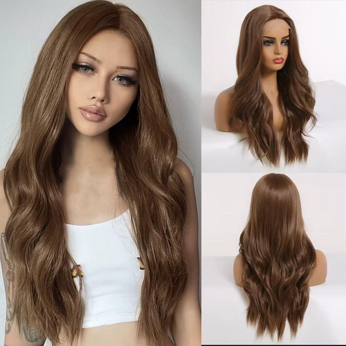 Long Lace Front Wig – Blonde Wave Synthetic Hair with Baby Hair, Heat-Resistant