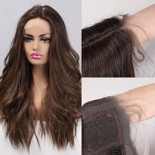 Long Lace Front Wig – Blonde Wave Synthetic Hair with Baby Hair, Heat-Resistant