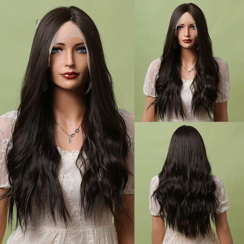 Long Lace Front Wig – Blonde Wave Synthetic Hair with Baby Hair, Heat-Resistant