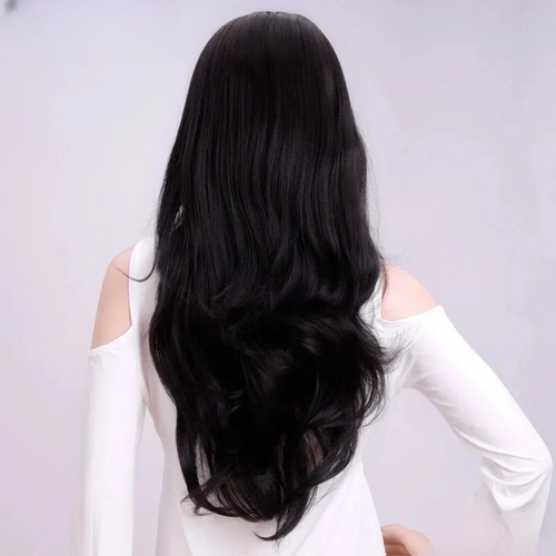 24 Inch Synthetic Long Wavy Half Wig – Blonde Clip-In Hair