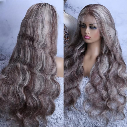 Ash Blonde Body Wave Human Hair Wig – 13x6 HD Lace Frontal