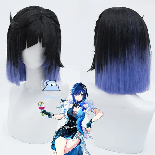 Yelan Genshin Wig – Gradient Short Hair with Natural-Look Fibers for Cosplay & Events