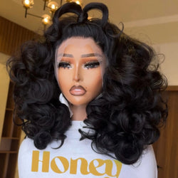 13x4 Lace Frontal Super Double Drawn Wig – Vietnamese Style, Thick Full-Volume Synthetic Hair for Women