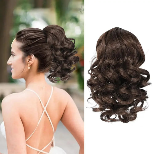 Curly Drawstring Ponytail – Short & Bouncy Synthetic Clip-In Extension