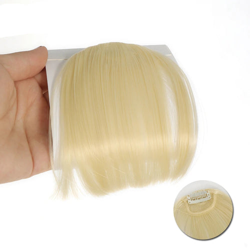 Synthetic Clip-In Air Bangs – Natural-Look Invisible Front Fringe Hairpiece for Women