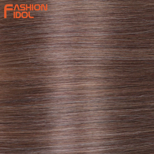 Extensions de cheveux lisses Yaki en queue de cheval, paquet de 28, brun ombré