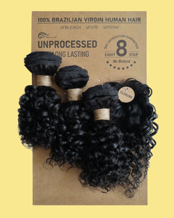 Kinky Curly Bundles with Closure – Short Natural Indian Hair