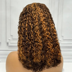 13x4 Lace Frontal Pixie Curly Wig – Double Drawn, 300% Density, Full-Volume Synthetic Hair for Women