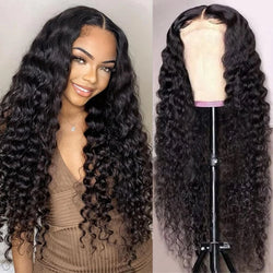 alt="Geeta 13x4 13x6 transparent lace front human hair wig 360 lace frontal Brazilian 4x4 5x5 closure for black women"