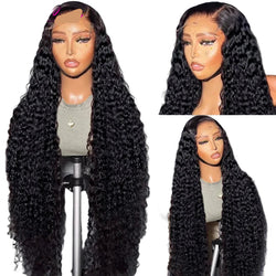 13x4 HD Lace Front Deep Wave Wig – Full Volume, 300% Density, Synthetic Hair for Women