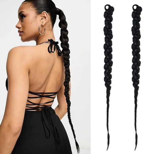 Twist Braided Ponytail – 1/2PCS Synthetic Long Hair Extension for Women’s Fashion Look
