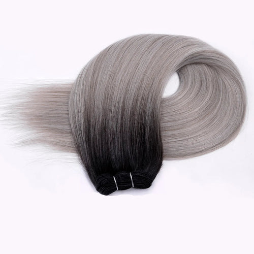26-Inch Straight Synthetic Hair Bundles – 150g Ombre Brown, Full-Volume Extensions for Women