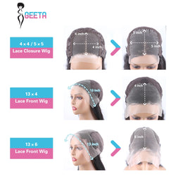 alt="Geeta 13x4 13x6 transparent lace front human hair wig 360 lace frontal Brazilian 4x4 5x5 closure for black women"