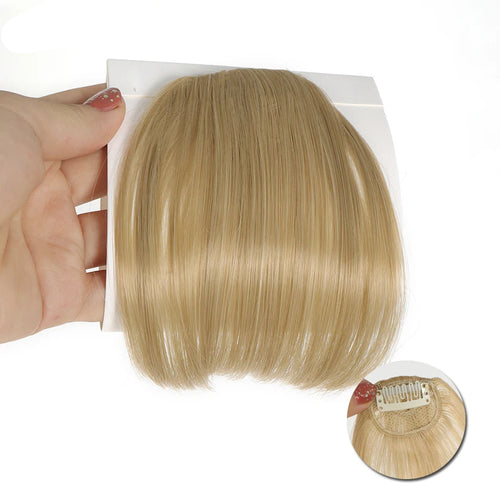 Synthetic Clip-In Air Bangs – Natural-Look Invisible Front Fringe Hairpiece for Women