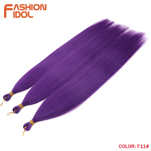 Extensions de cheveux lisses Yaki en queue de cheval, paquet de 28, brun ombré