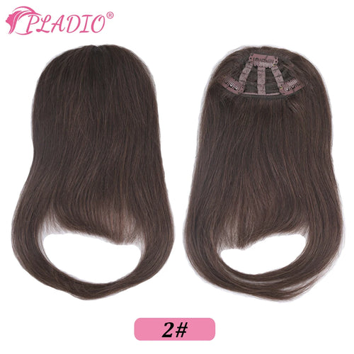 Straight Human Hair Bangs Clip in Hair Extensions 100% Remy Hair Clip On Bangs Fringe 3 Clips Hair Pieces for Women