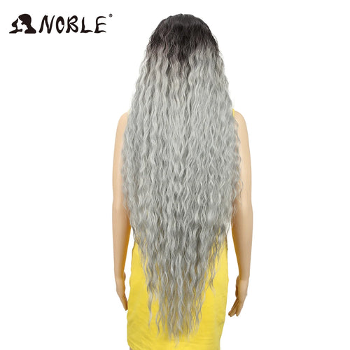 Noble Cosplay Synthetic Lace Wigs For Black Women Long Curly Hair 42 Inch Cosplay Blonde Ombre Lace Front Wig Synthetic Lace Wig