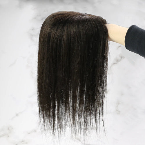 Ugeat Hair Topper For Women Natural Human Blonde Hair Extensions Mono Base 3x5inch Women Toupee Invisible Free Part Hair Toppers
