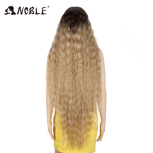 Noble Cosplay Synthetic Lace Wigs For Black Women Long Curly Hair 42 Inch Cosplay Blonde Ombre Lace Front Wig Synthetic Lace Wig
