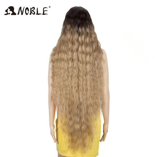 Noble Cosplay Synthetic Lace Wigs For Black Women Long Curly Hair 42 Inch Cosplay Blonde Ombre Lace Front Wig Synthetic Lace Wig