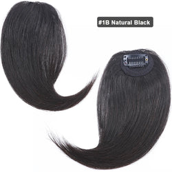 Sego 2PCS/set Human Hair Side Bangs Clip in Bangs Real Human Hair Bang Natural Clip on Side Bang Straight Fringe Hair Extension