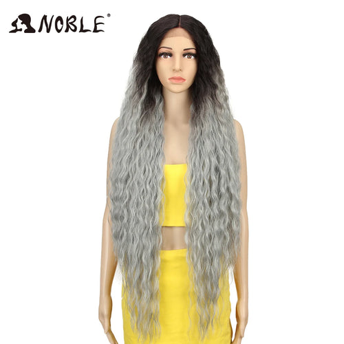 Noble Cosplay Synthetic Lace Wigs For Black Women Long Curly Hair 42 Inch Cosplay Blonde Ombre Lace Front Wig Synthetic Lace Wig