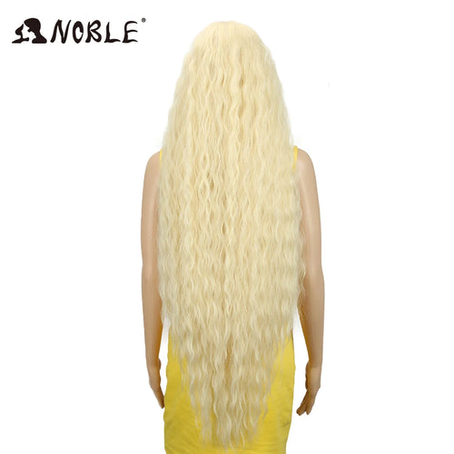 Noble Cosplay Synthetic Lace Wigs For Black Women Long Curly Hair 42 Inch Cosplay Blonde Ombre Lace Front Wig Synthetic Lace Wig