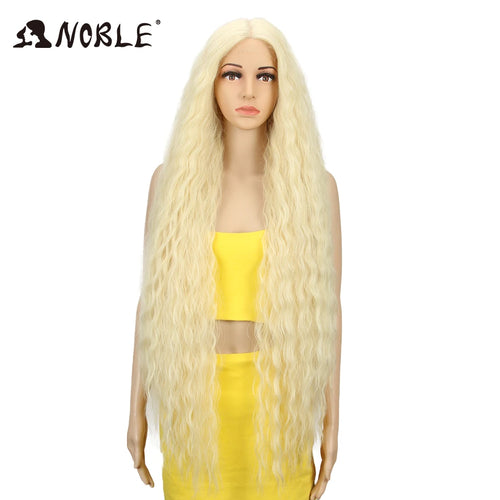 Noble Cosplay Synthetic Lace Wigs For Black Women Long Curly Hair 42 Inch Cosplay Blonde Ombre Lace Front Wig Synthetic Lace Wig