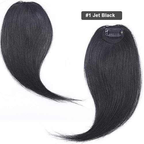 Sego 2PCS/set Human Hair Side Bangs Clip in Bangs Real Human Hair Bang Natural Clip on Side Bang Straight Fringe Hair Extension