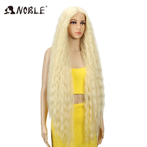 Noble Cosplay Synthetic Lace Wigs For Black Women Long Curly Hair 42 Inch Cosplay Blonde Ombre Lace Front Wig Synthetic Lace Wig