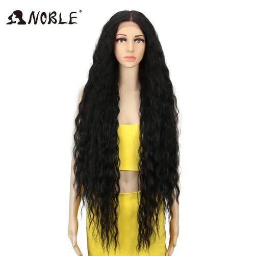 Noble Cosplay Synthetic Lace Wigs For Black Women Long Curly Hair 42 Inch Cosplay Blonde Ombre Lace Front Wig Synthetic Lace Wig
