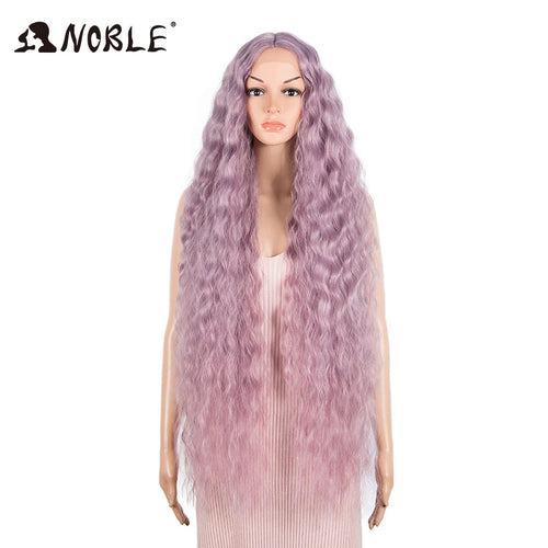 Noble Cosplay Synthetic Lace Wigs For Black Women Long Curly Hair 42 Inch Cosplay Blonde Ombre Lace Front Wig Synthetic Lace Wig