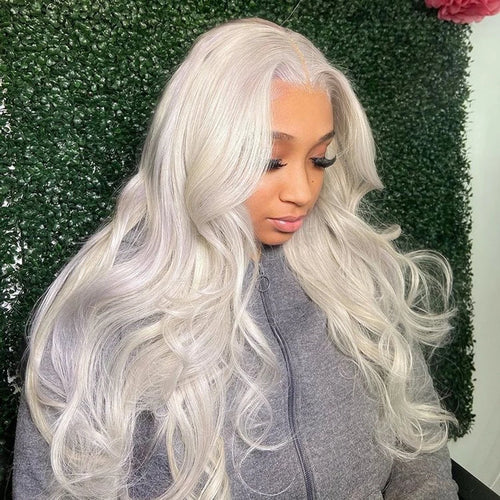 White Human Hair Wigs For Women Platinum Blonde Lace Front Wig Human Hair Straight Brazilian Remy Hair Transparent Lace Wigs