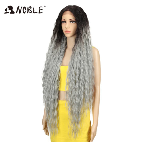 Noble Cosplay Synthetic Lace Wigs For Black Women Long Curly Hair 42 Inch Cosplay Blonde Ombre Lace Front Wig Synthetic Lace Wig