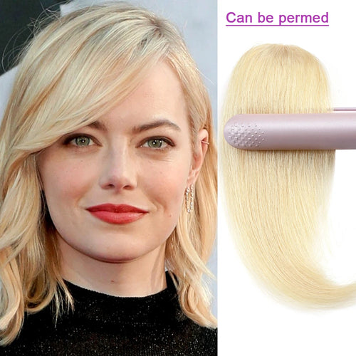 Sego 2PCS/set Human Hair Side Bangs Clip in Bangs Real Human Hair Bang Natural Clip on Side Bang Straight Fringe Hair Extension