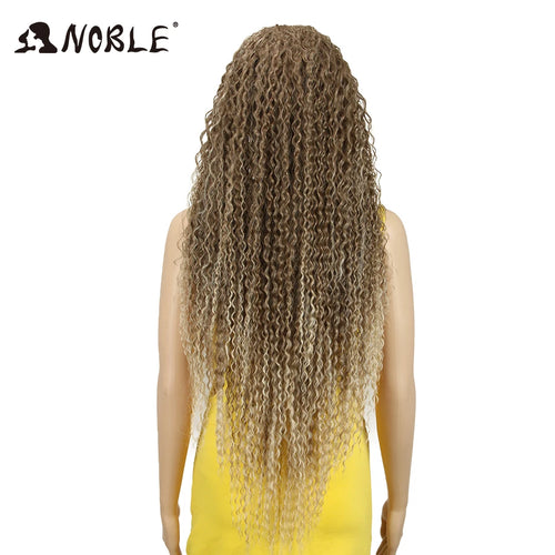 Noble Synthetic Lace Front Wig 38 Inch Long Curly Wig For Women Cosplay Feminino Lace Front Ombre Blonde Wig Heat Resistant Wigs