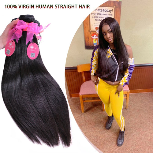 Queen Hair Raw Straight Hair 100% Human Hair Unprocessed Raw Hair Bundles Weave Extension Vietnamese Hair Natural Color