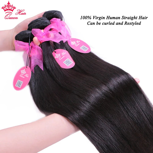 Queen Hair Raw Straight Hair 100% Human Hair Unprocessed Raw Hair Bundles Weave Extension Vietnamese Hair Natural Color
