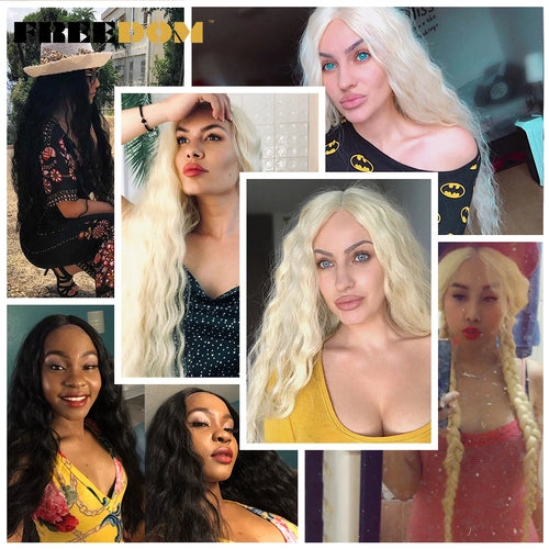 Synthetic Lace Front Wigs For Black Women 40 Inch Long Curly Lace Wigs Ombre Blonde Highlight White Cosplay Wig