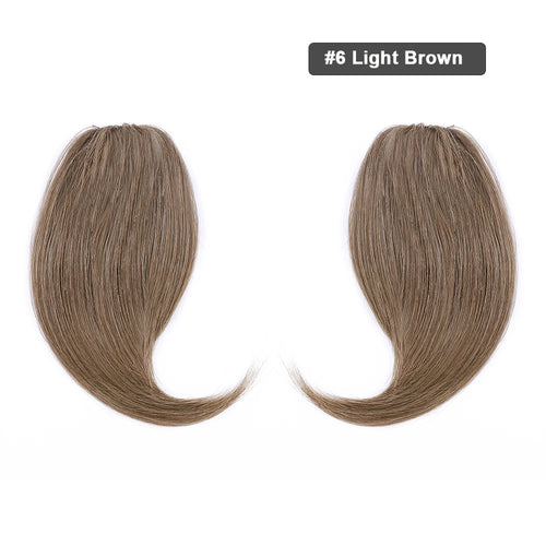 Sego 2PCS/set Human Hair Side Bangs Clip in Bangs Real Human Hair Bang Natural Clip on Side Bang Straight Fringe Hair Extension