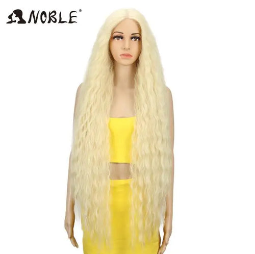 Noble Cosplay Synthetic Lace Wigs For Black Women Long Curly Hair 42 Inch Cosplay Blonde Ombre Lace Front Wig Synthetic Lace Wig