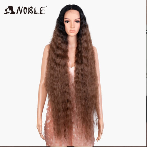 Noble Cosplay Synthetic Lace Wigs For Black Women Long Curly Hair 42 Inch Cosplay Blonde Ombre Lace Front Wig Synthetic Lace Wig