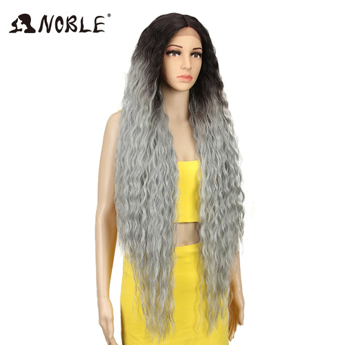 Noble Cosplay Synthetic Lace Wigs For Black Women Long Curly Hair 42 Inch Cosplay Blonde Ombre Lace Front Wig Synthetic Lace Wig